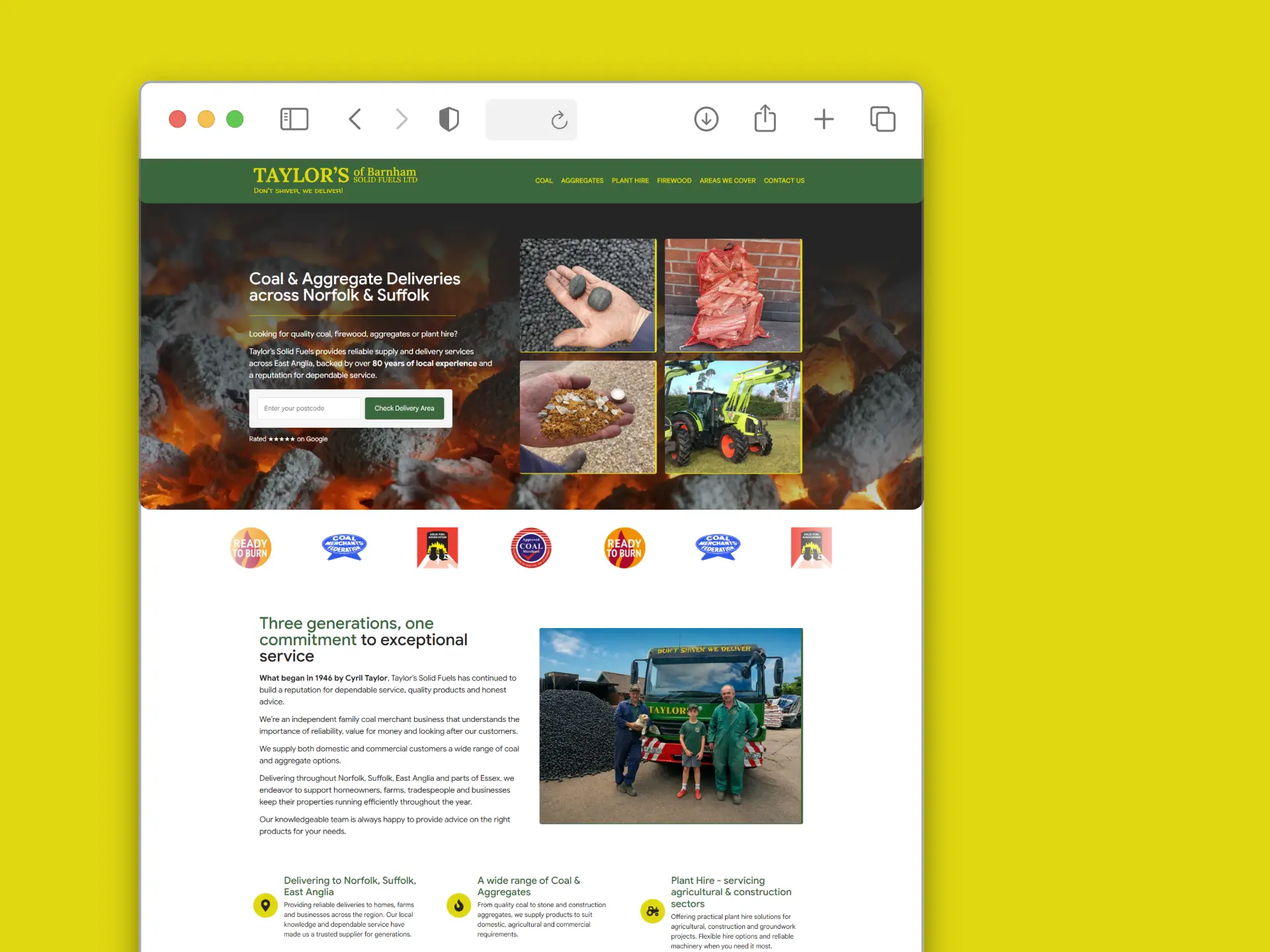 Taylors Solid Fuels website build