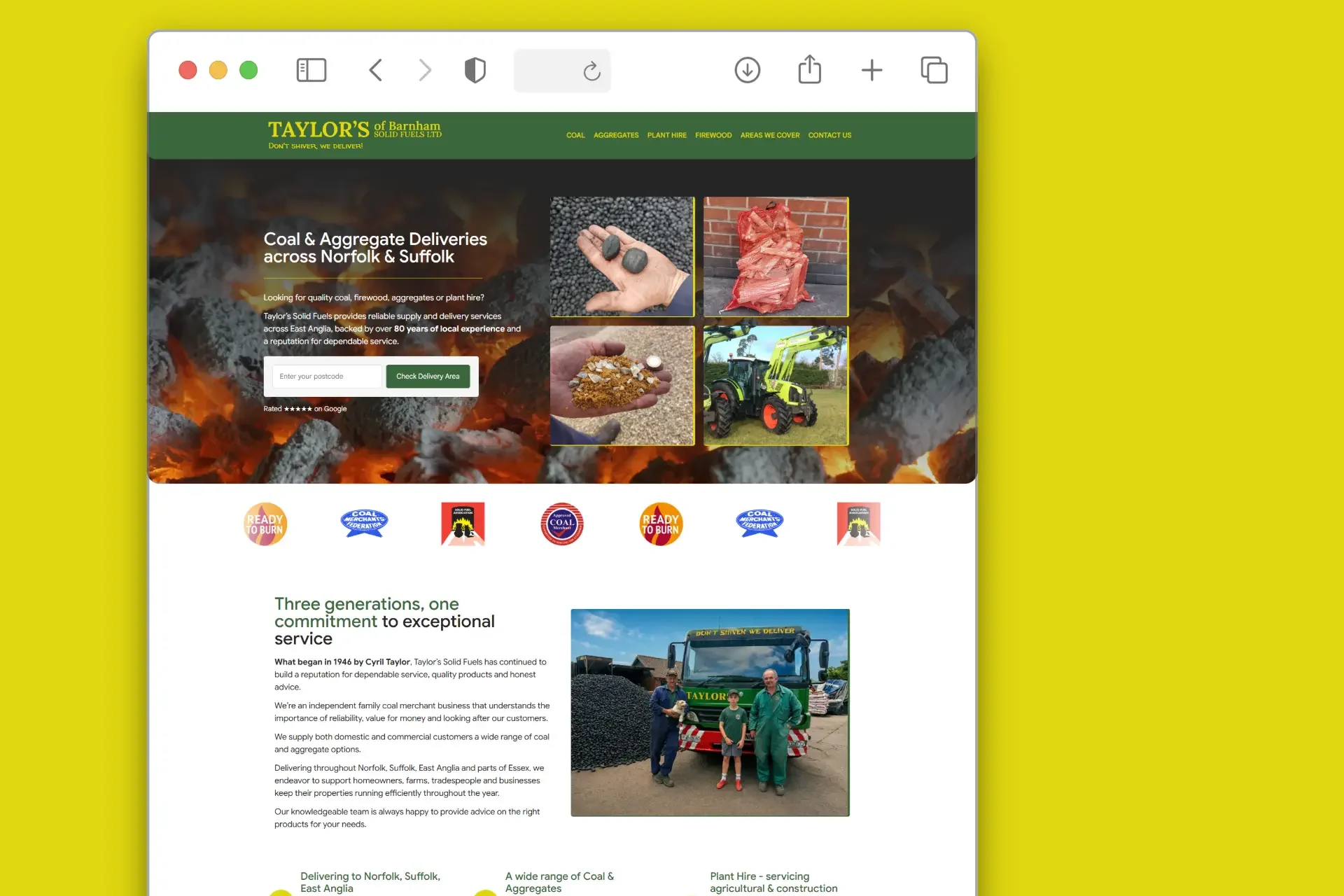 Taylors Solid Fuels website build