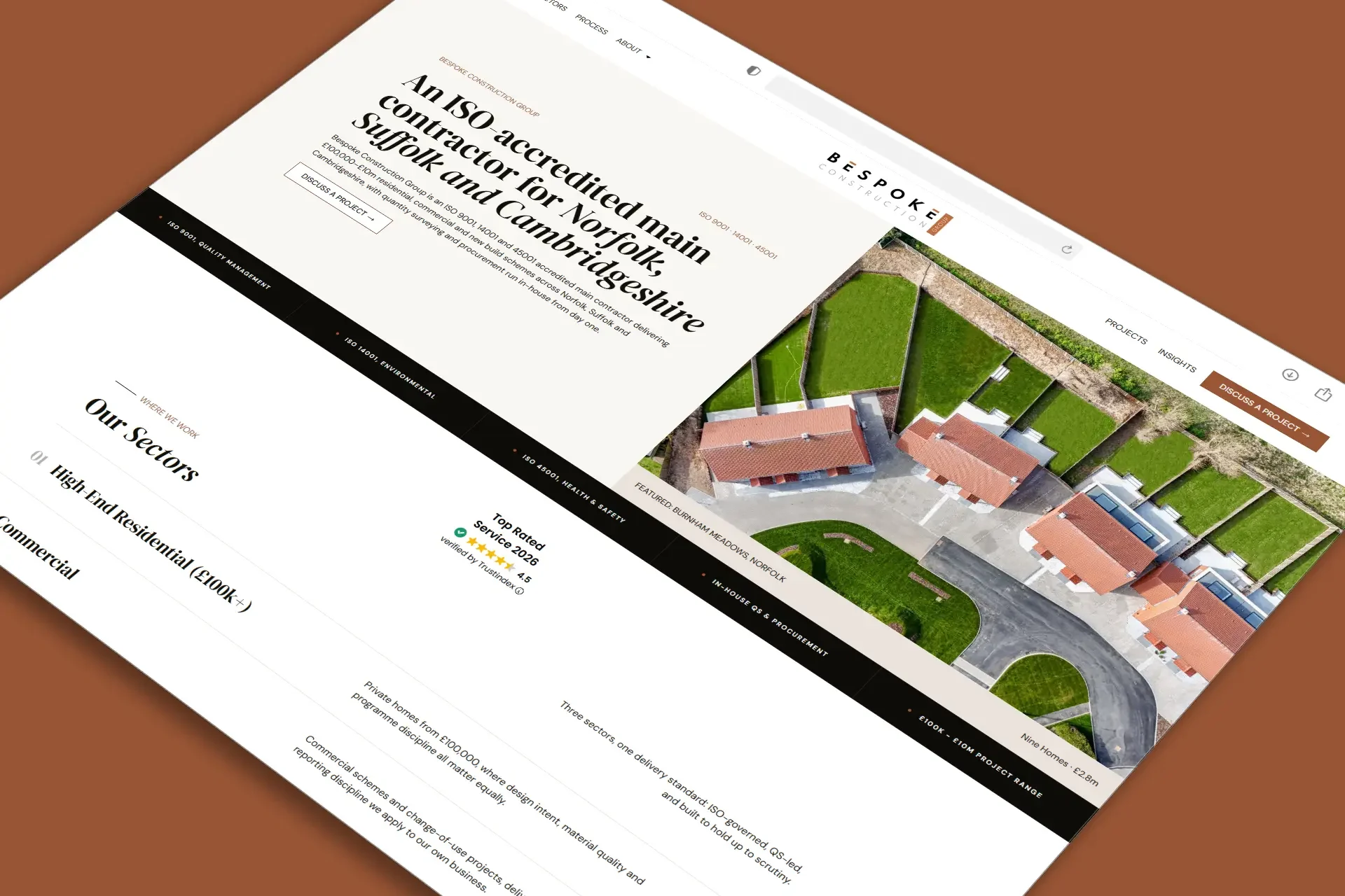 construction company website build
